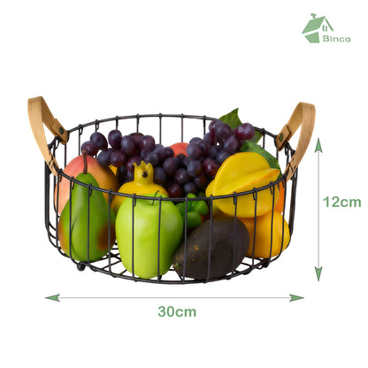 Binca Fruit &amp; Vegetable Table Basket with Beige Handle