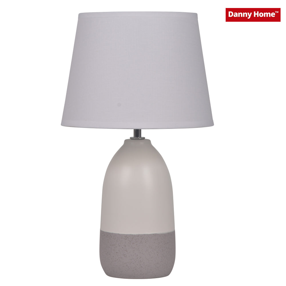 Danny Home White With Grey Table Lamp 39.50cm