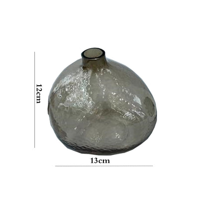 Danny Home Glass Plant Vase Grey 12-cm