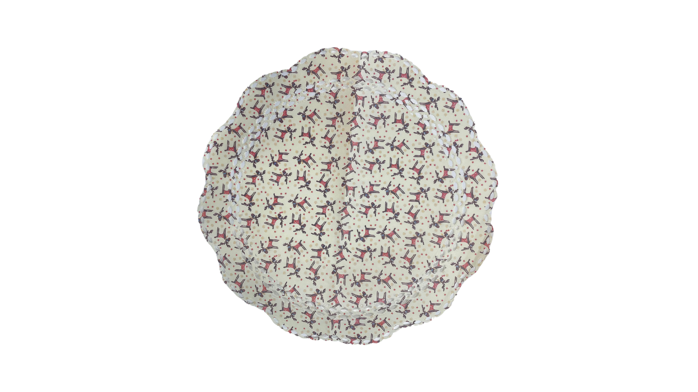 Holiday Elegance-Christmas White Cake Paper Set of 6