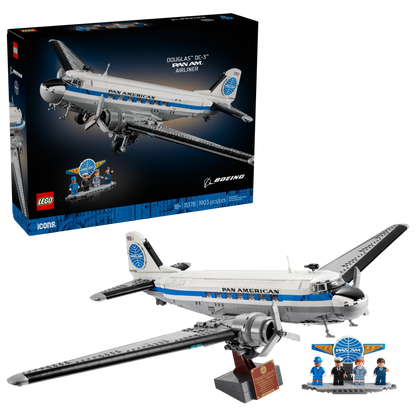LEGO Icons Douglas™ DC-3™ PAN AM® Airliner Display Model 11378