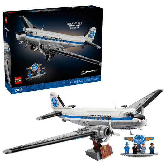 LEGO Icons Douglas™ DC-3™ PAN AM® Airliner Display Model 11378