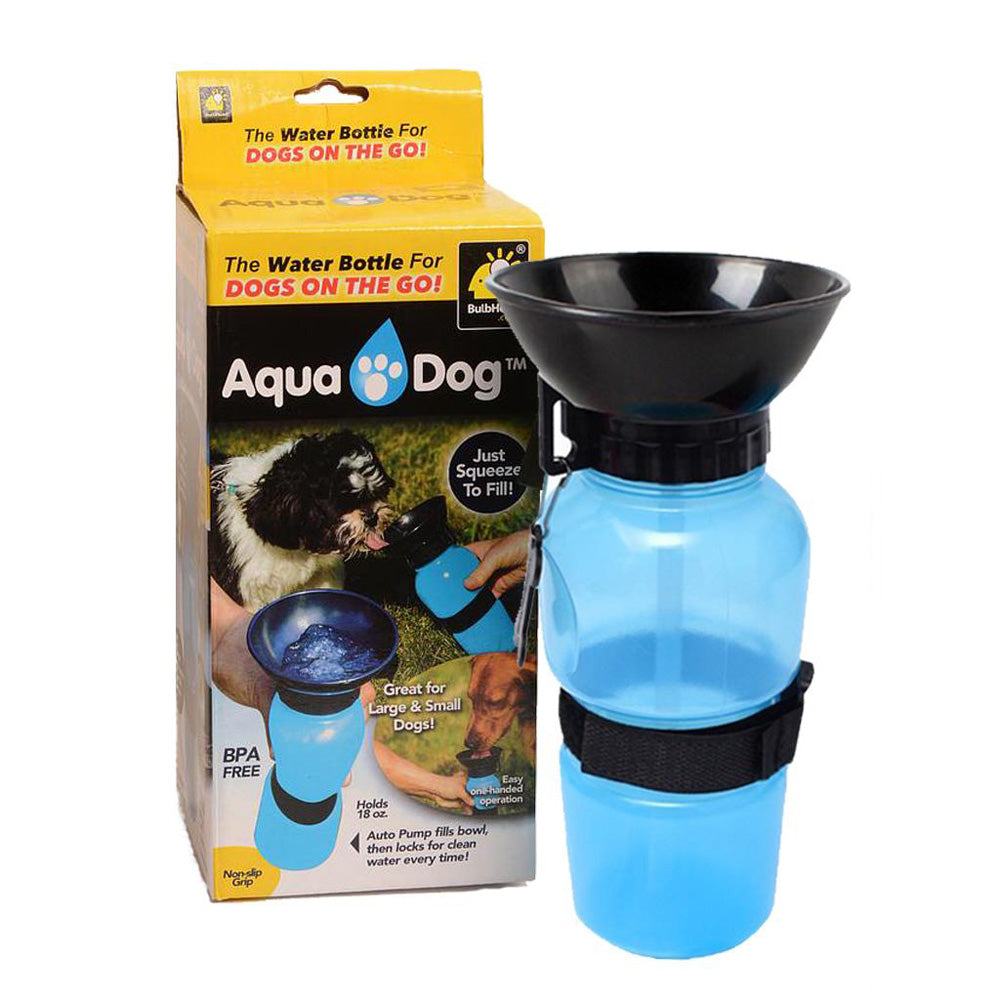 Aqua Dog Travel Water Bottle-Blue
