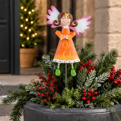 Christmas Angel Metal Garden Stake – Approx. 50 cm