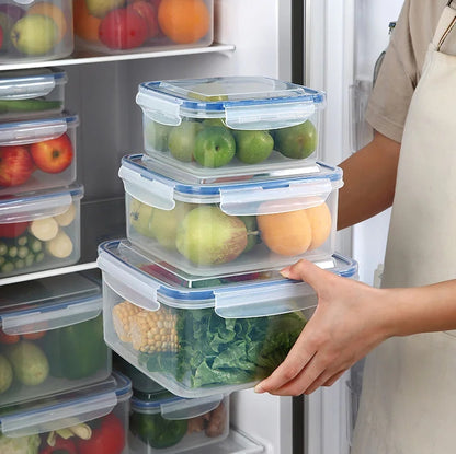 700+1500+2700ml Rectangle 3pcs Food Container Tupperware