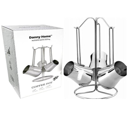 Danny Home 3-Pcs Stainless Steel Coffee Pot Set 10/13/16-oz