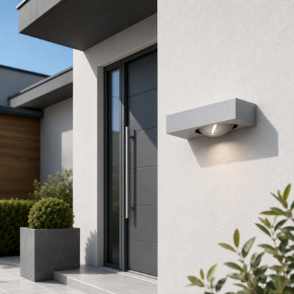 Philips Ledino Outdoor LED Wall Light – Light Grey | 7.5W Integrated LED | 350 lm | IP44 | Dimmable