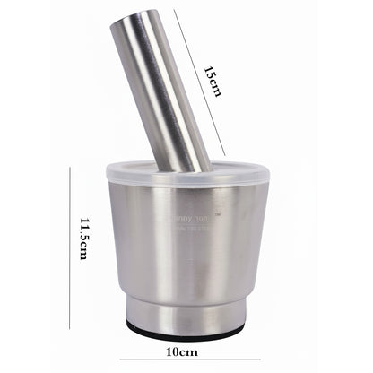 Danny Home Stainless Steel Mortar & Pestle Set with Lid