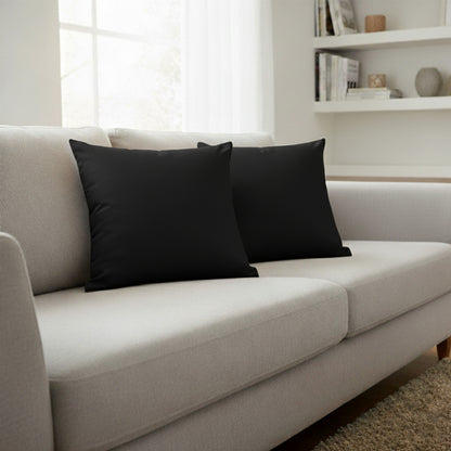 Danny Home Velvet Fabric Cushion – Black 50x50cm