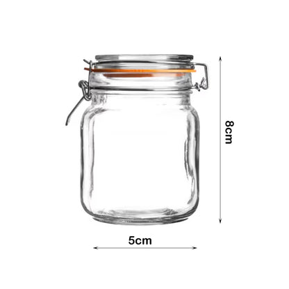 Danny Home 6-Pieces Clip Closure Spice Jars Set (36x9x9) cm