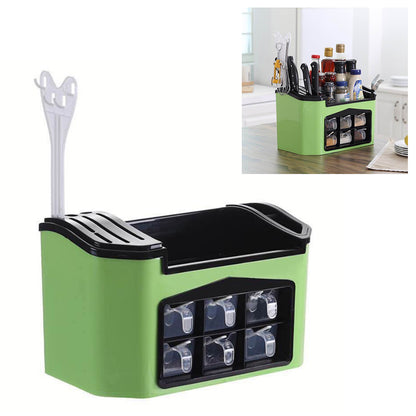Spice Rack Organizer with Seasoning Jar Storage Box