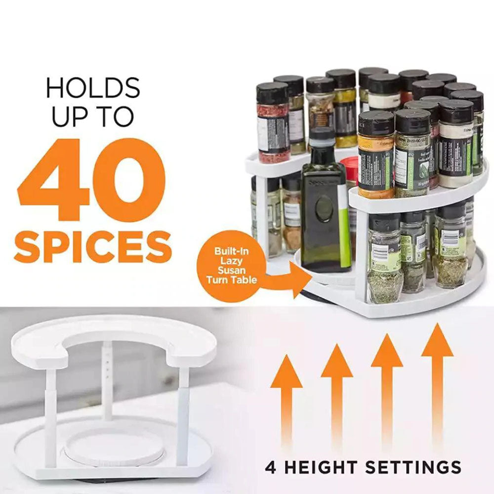 Spice Spinner Two-Tiered Spice Organizer & Holder