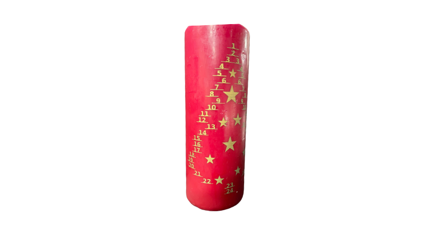 Holiday Elegance-Christmas Calendar Red Candle