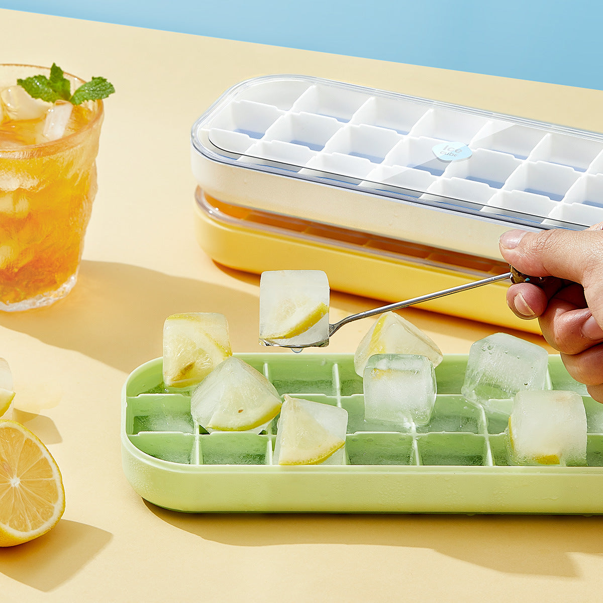 Ice Cube Tray with Lid Included (24 Grid) #2522