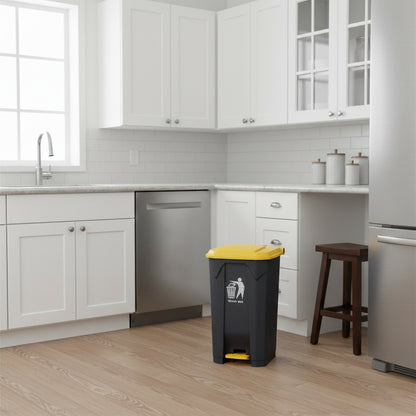 20/30/50/80/100-Liter Heavy-Duty Plastic Foot Pedal Operated Trash Can with Lid