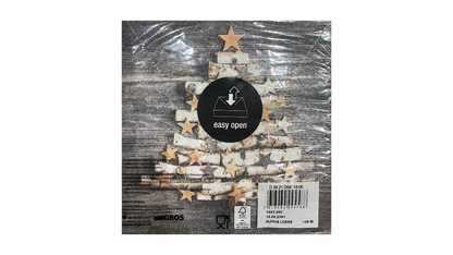 Christmas Napkins Grey and White Christmas Tree