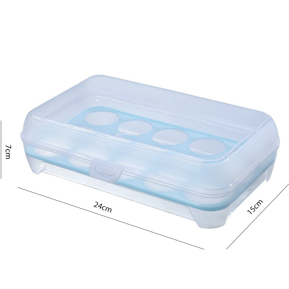 Egg Container for Refrigerator 15-Grid Egg Storage Box