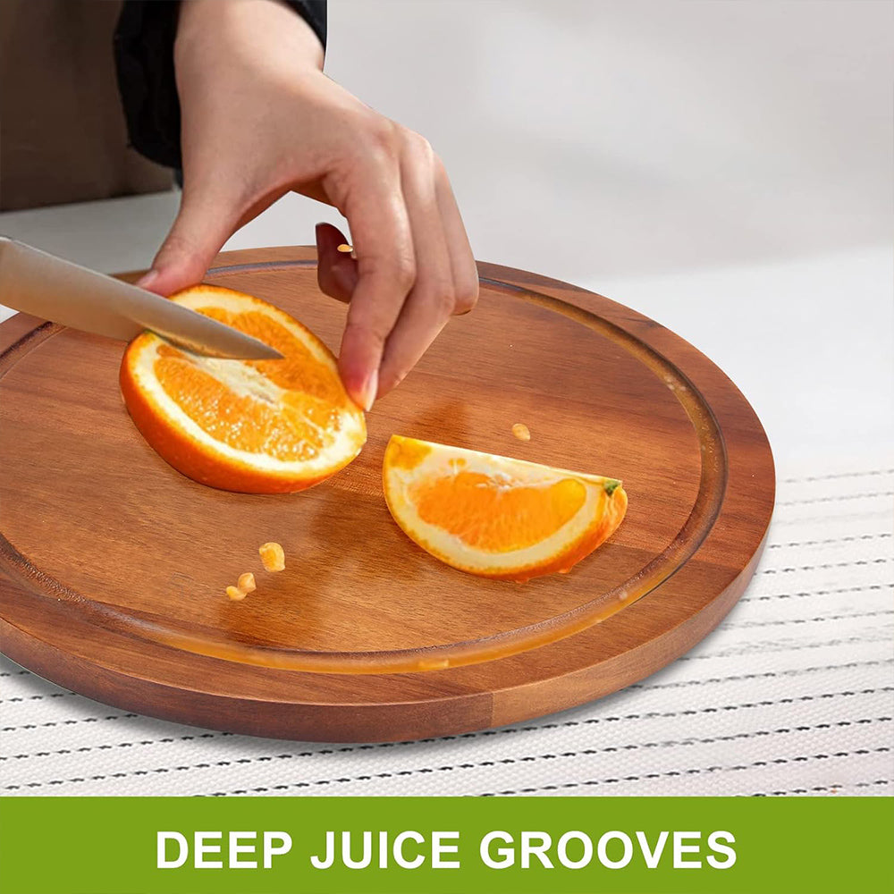 Round Cutting Wooden Board, Cheese Board, Pizza Board