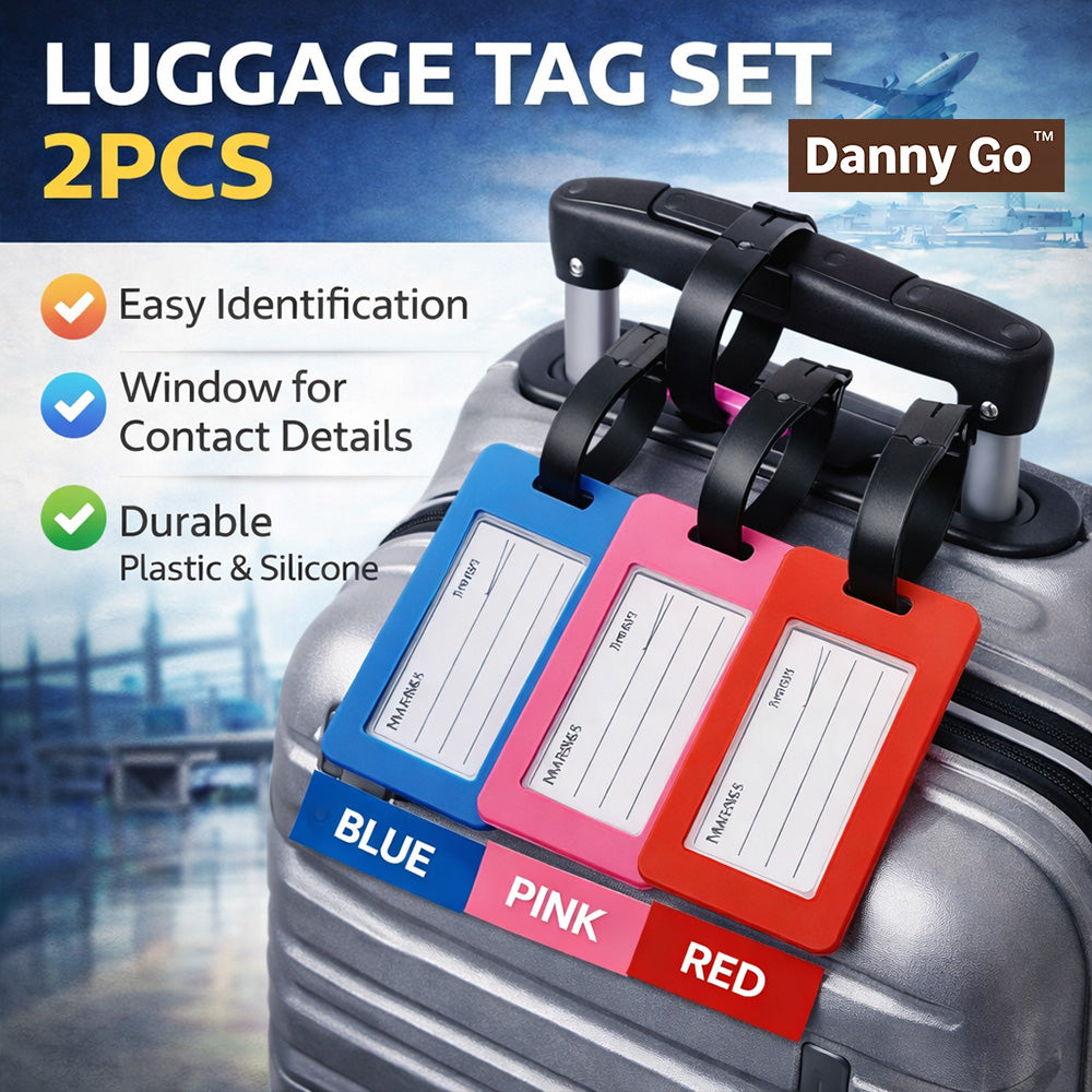 Danny Go Luggage Tag Set – 2 Pieces Red