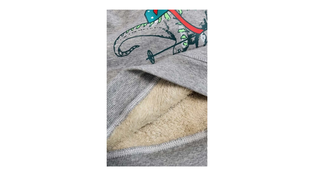 Christmas Sweater – Grey- Dinosaur