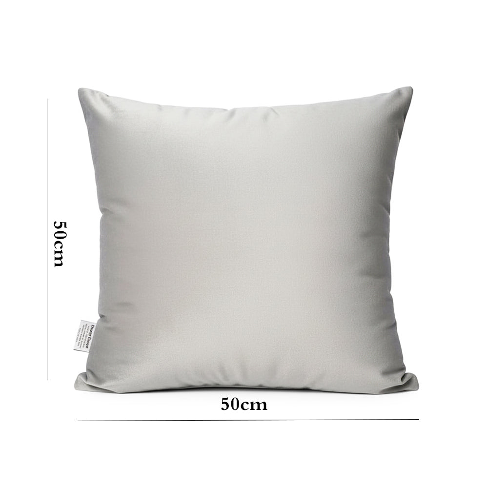 Danny Home Velvet Fabric Cushion – Light Grey 50x50cm