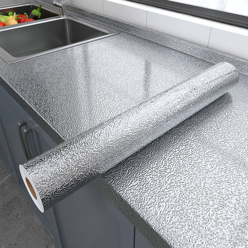 Waterproof Peel and Stick Oil-Proof Self Adhesive Aluminum Foil 60x200cm