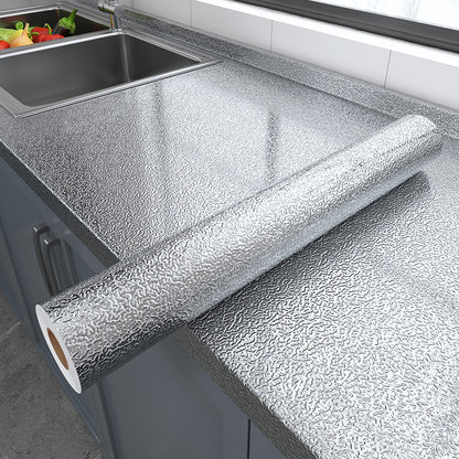 Waterproof Peel and Stick Oil-Proof Self Adhesive Aluminum Foil 60x200cm