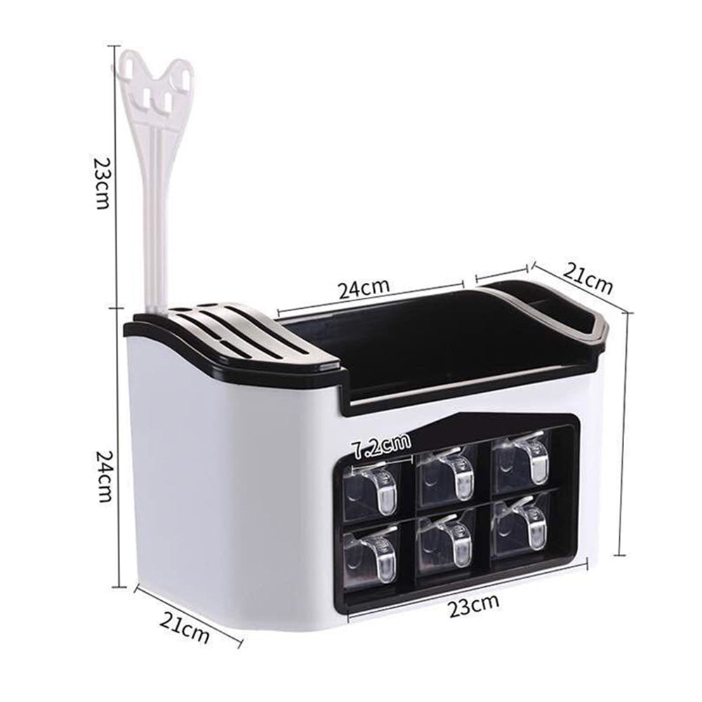 Spice Rack Organizer with Seasoning Jar Storage Box