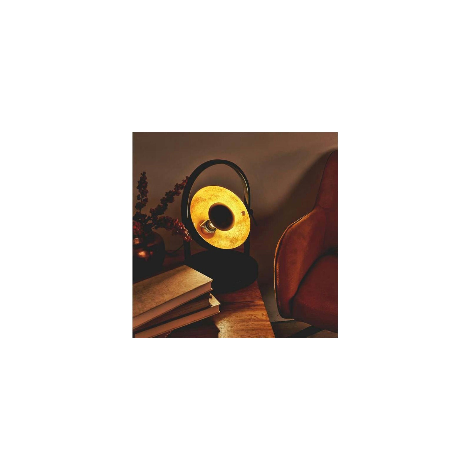 Nino Germany OLE Table Lamp – Rotatable Matte Black & Gold Designer Accent Light