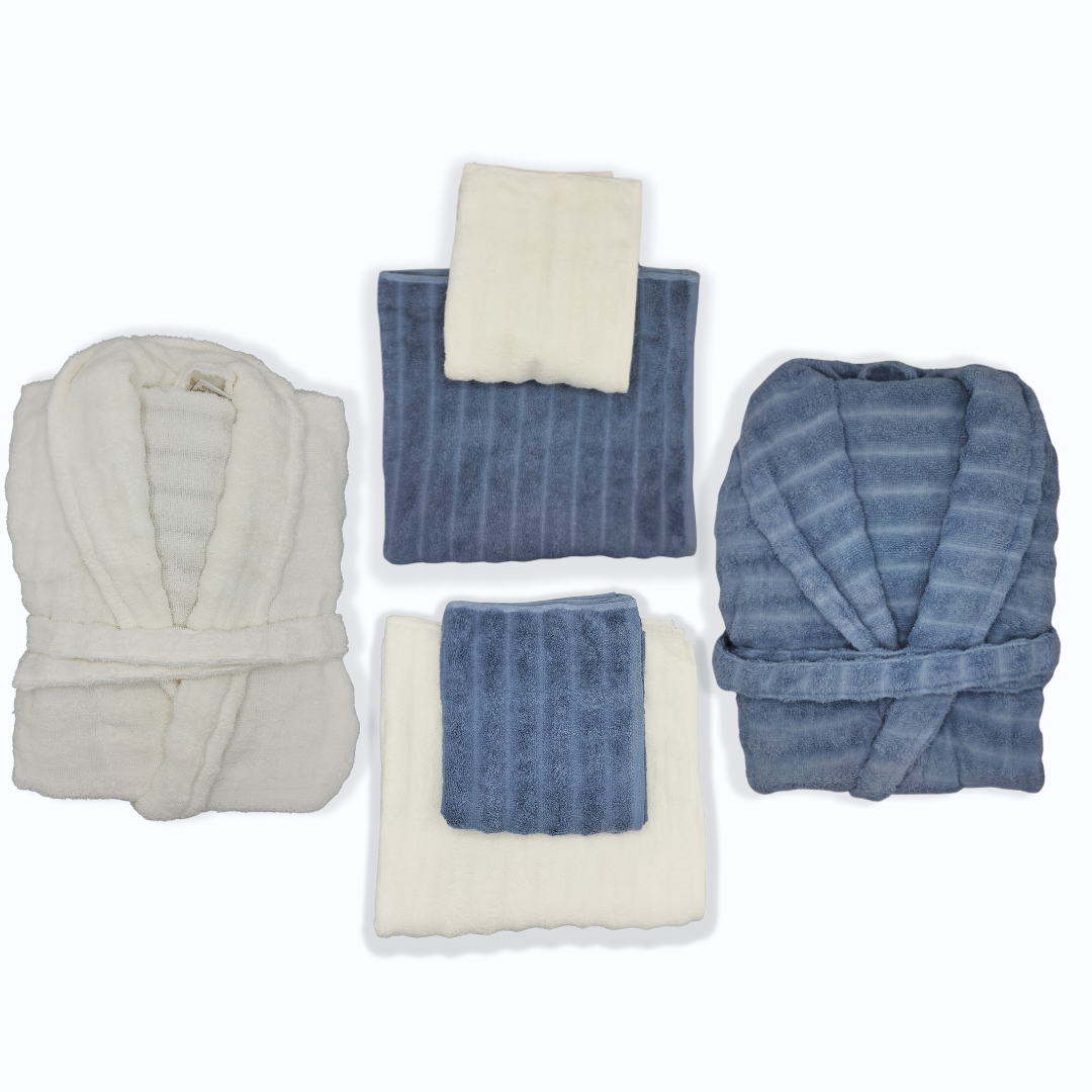 Verona 6 Pieces Family Bathrobe Set