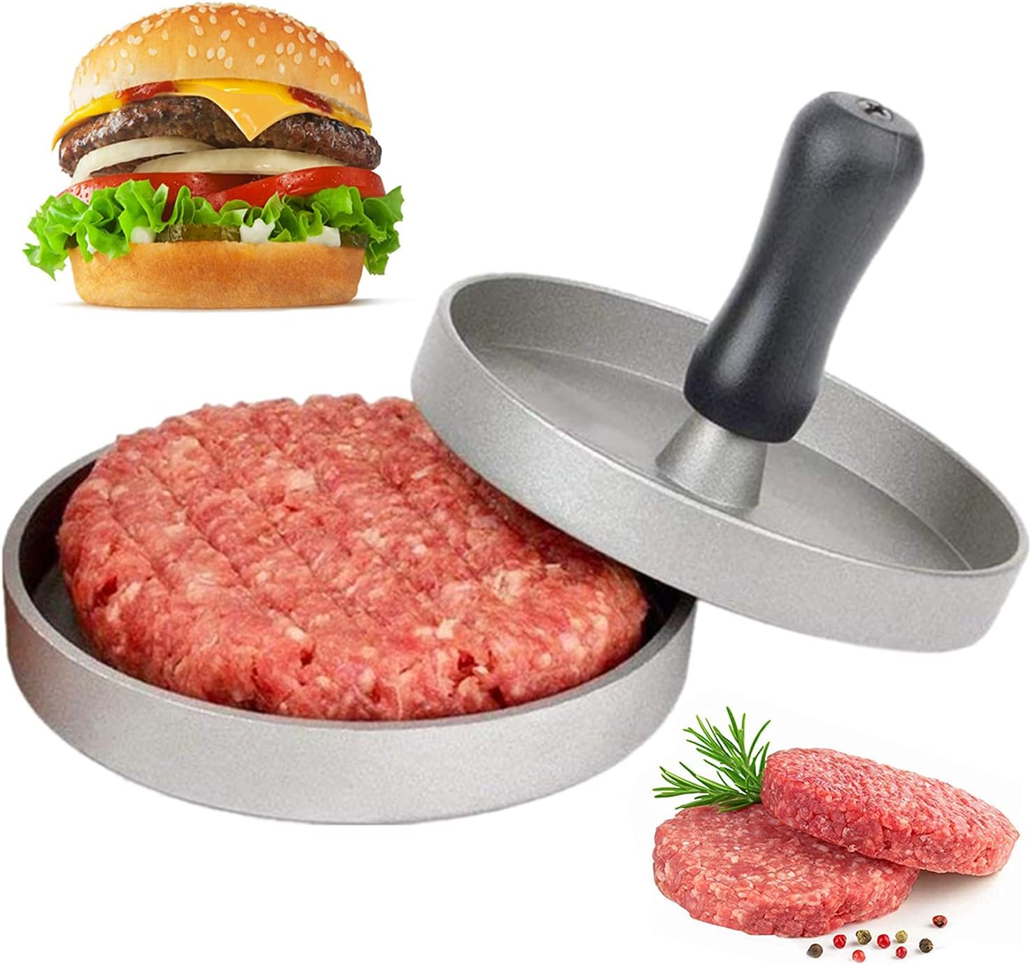 Aluminum Non-Stick Hamburger Press