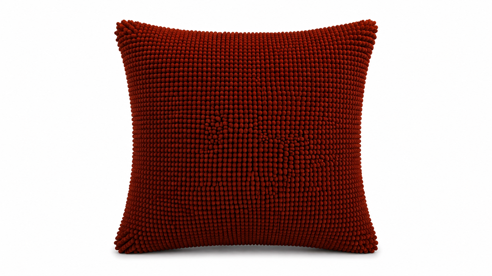 Tiseco Home Studio Cushion - Chenille Tufted Fabric - Red