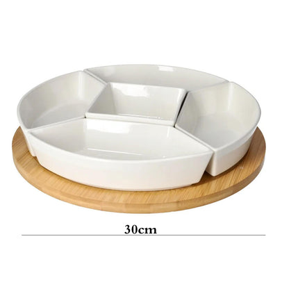 Danny Home Bamboo Lazy Susan Snack Platter 30cm