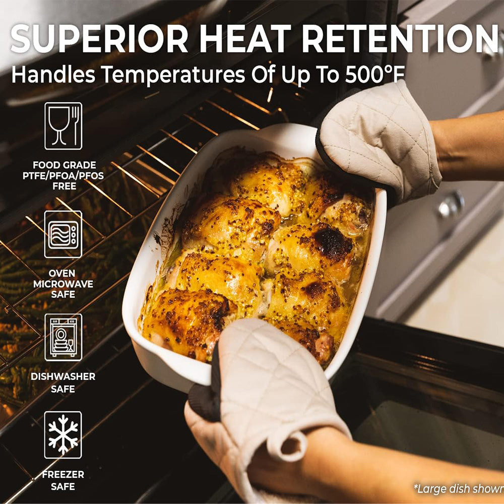 Danny Home Black Porcelain Baking Dishes for Electric & Gas Oven