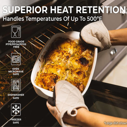 Danny Home Black Porcelain Baking Dishes for Electric & Gas Oven