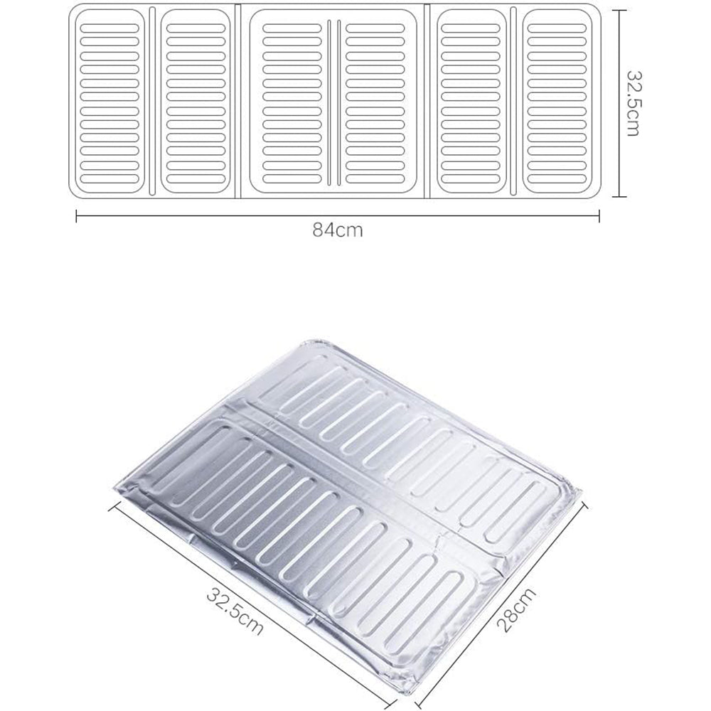 3-Sided Oil-Proof Aluminum Foil Splatter Guard 32.5x84cm