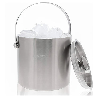 Danny Home Stainless Steel Double Wall Ice Bucket With Lid 2L