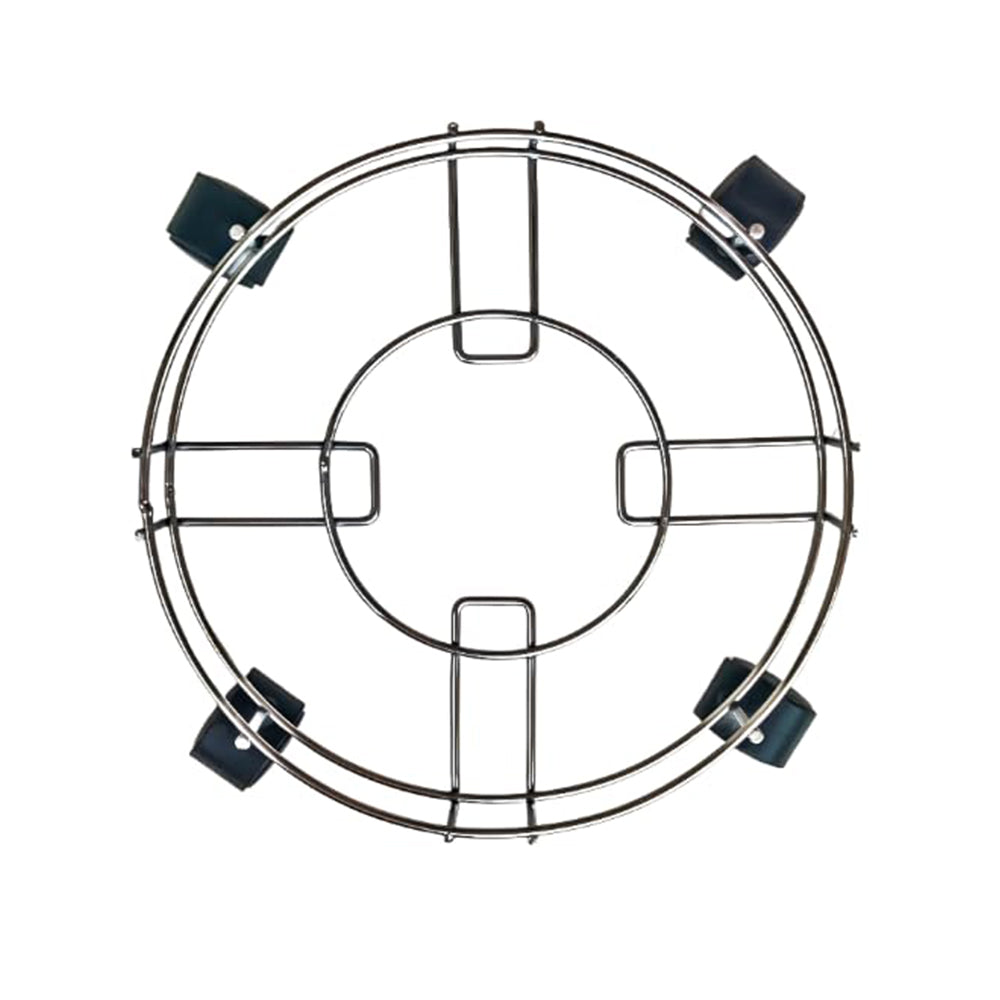Stainless Steel Gas Cylinder Trolley with 4-Wheels 34x4cm
