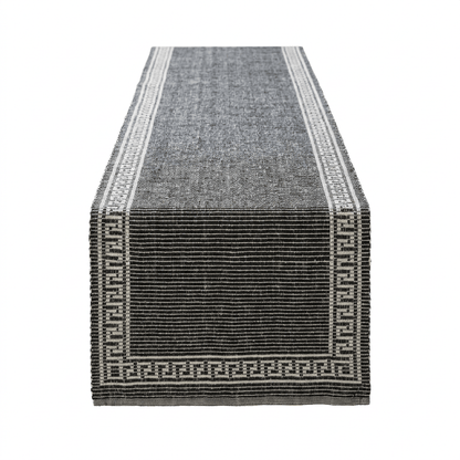 Migros Black and White Table Runner 45cm x 150cm