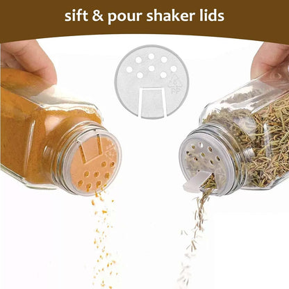 2-Pieces Glass Salt & Pepper Jar Bamboo Lid With stand 110ml