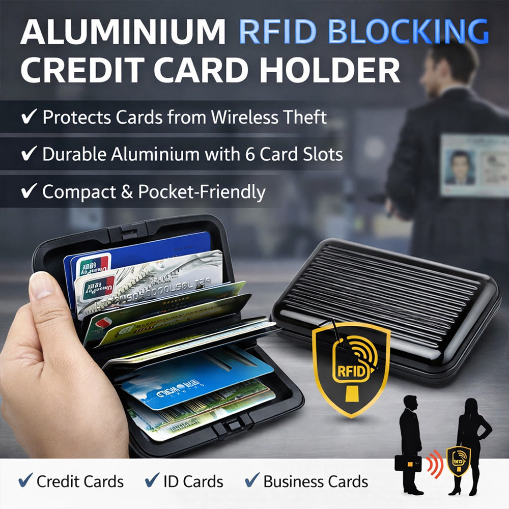 Danny Go Aluminium RFID Blocking Credit Card Holder DT048