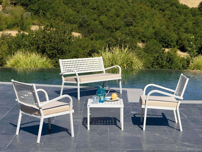 Alice two-Seater outdoor sofa- Powder Coating – Made in Italy