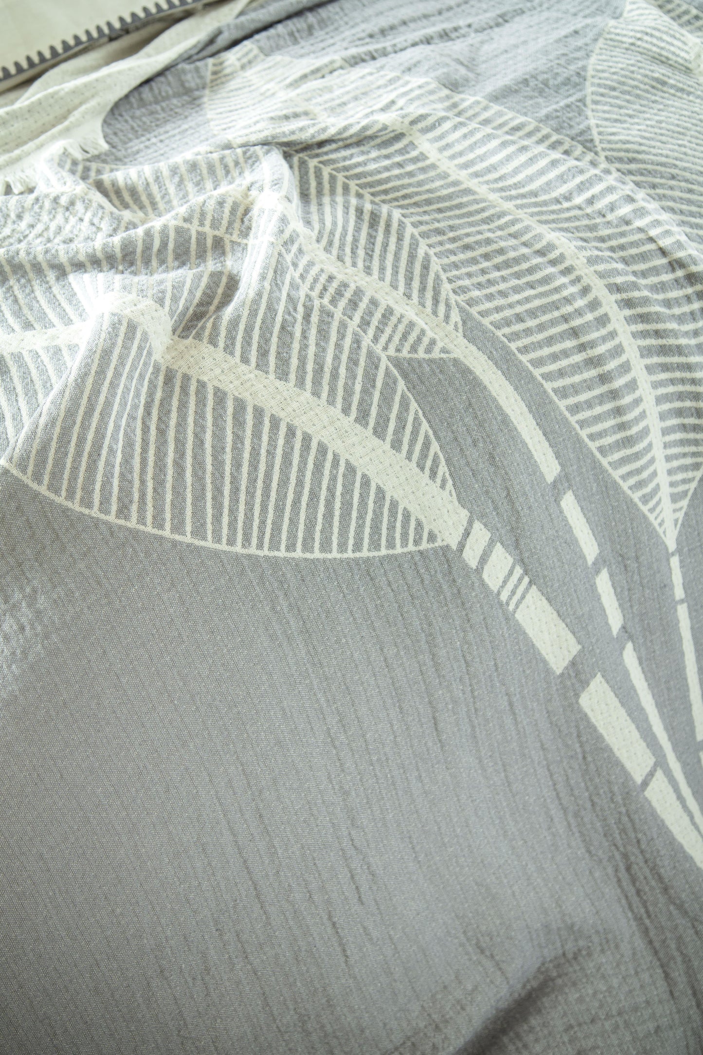 DOUBLE MUSLIN BEDSCAPE DUVET COVER SET JUNE GREY - PIQUE SET