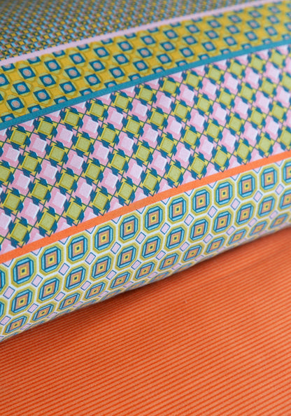 DOUBLE SIZE DUVET COVER SET PRINTED SATIN REGINA ORANGE