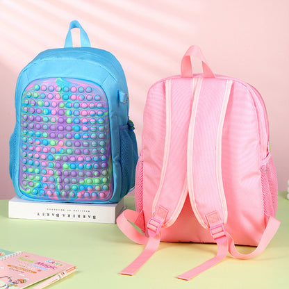 Pop It Fidget Toys Camouflage Backpack Silicone