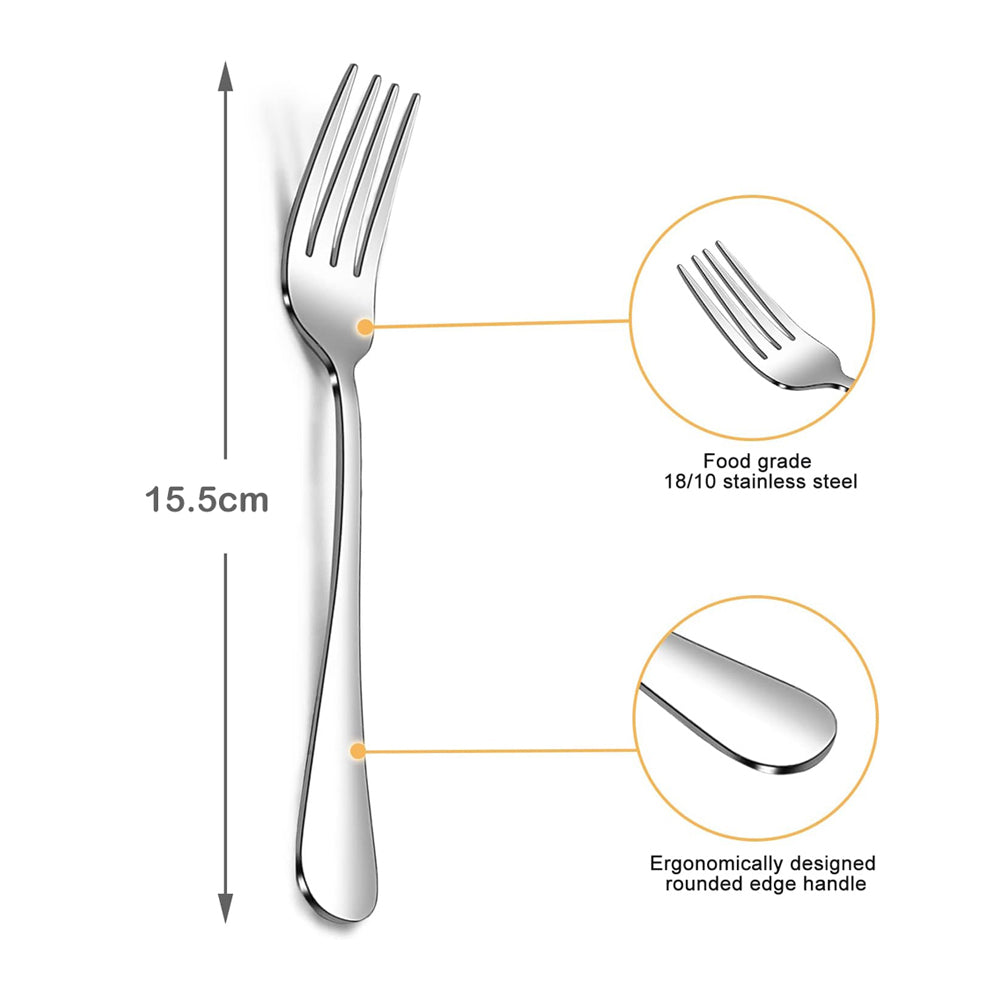 PROUD 3-Pieces Stainless Steel Medium Fork Silverware Set