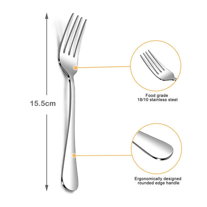 PROUD 3-Pieces Stainless Steel Medium Fork Silverware Set