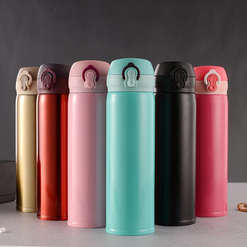 500-ml Stainless Steel Thermos Coffee Travel Mug Insulated Water Bottle