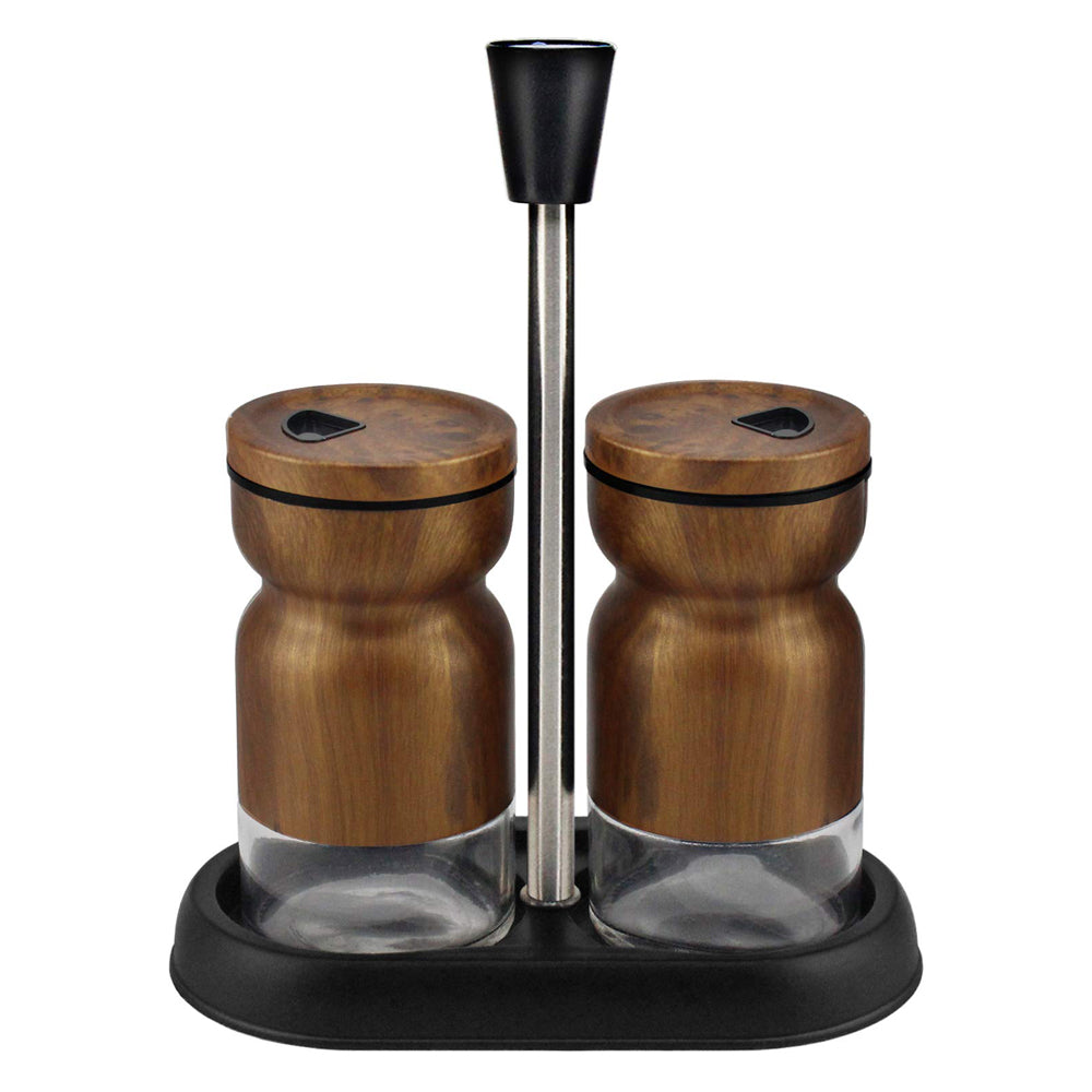 2-Pieces Glass Salt & Pepper Jar High Quality Metal Lid 130ml