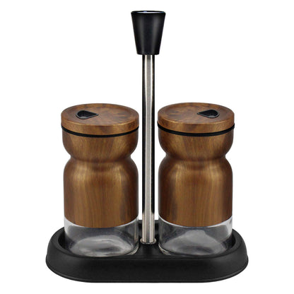 2-Pieces Glass Salt & Pepper Jar High Quality Metal Lid 130ml